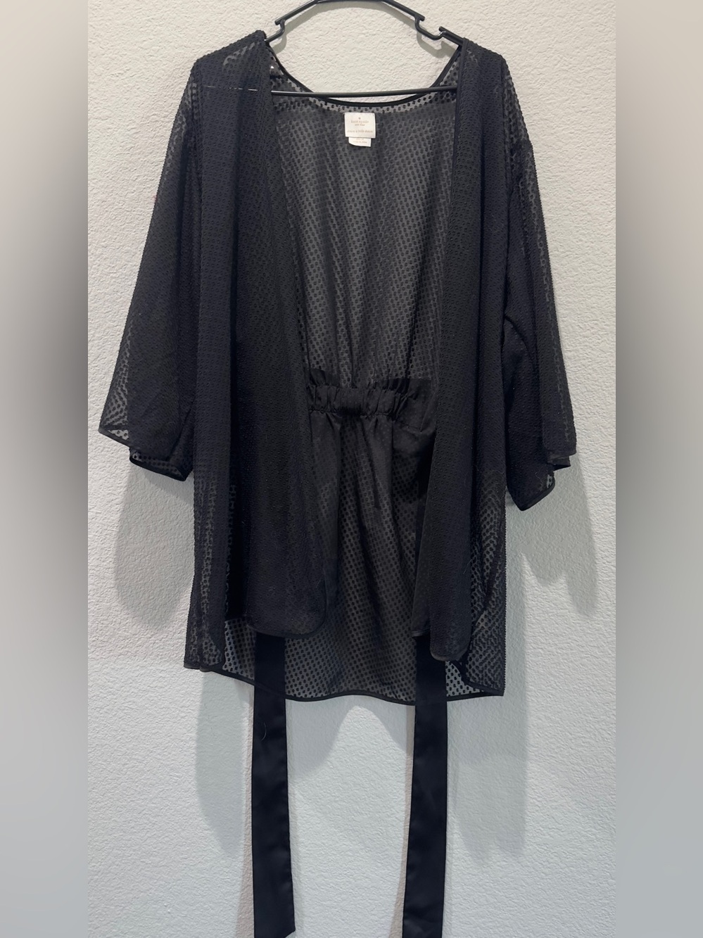Kate Spade Sheer Black Kimono